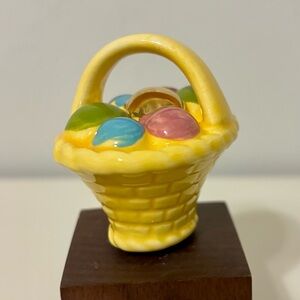Nora Fleming Ceramic Easter Basket A Tisket, A Tasket” Mini A214